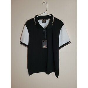 Casa Moda Couture Polo Shirt Mens Black/White Extra Large (AA6)